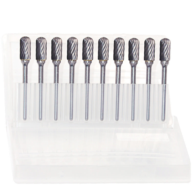 10-Piece Tungsten Carbide Rotary Burr Set – 6mm x 3mm Shank, Multi-Material Milling Cutter