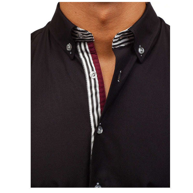 Men's Slim Fit Cotton Long Sleeve Shirt
