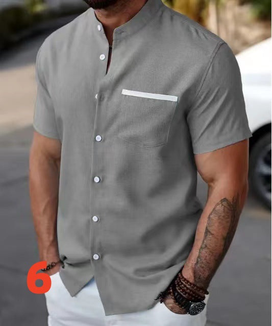 Men's 3D Graphic Print Stretch Short Sleeve Shirt