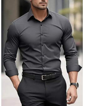 Men's Casual Long Sleeve Cardigan Shirt | Loose Fit Top