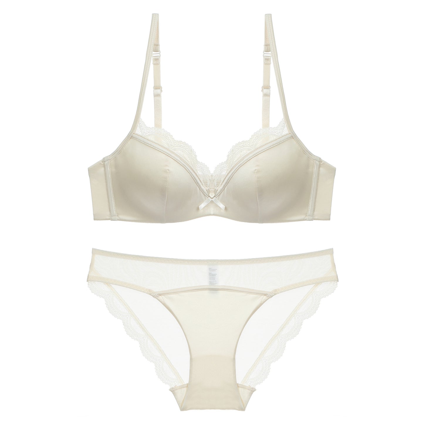 Women's Glossy Lace Bra & Panty Set – 3/4 Cup Lifting Lingerie | 70A–85C