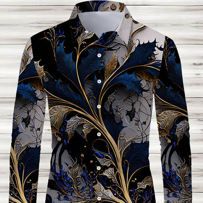 Men's Long Sleeve 3D Print Shirt – Relaxed Fit Plus Size
