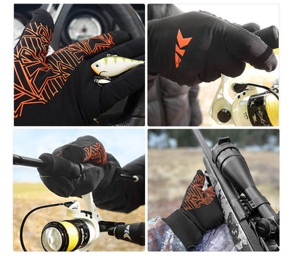 Winter Fishing Gloves – Touchscreen-Friendly, Anti-Slip, 4-Way Stretch Fleece (S-XL)