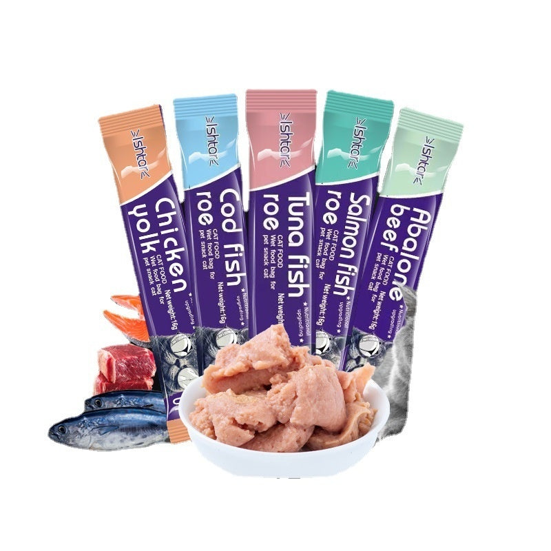 Nutritious Cat Strips – Wet Treat Snacks | 9 Flavors | 16g per Strip