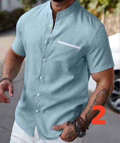 Men's 3D Graphic Print Stretch Short Sleeve Shirt