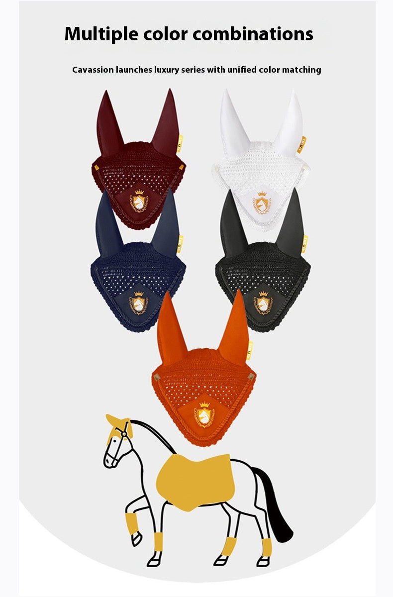 Horse Earmuffs – Mosquito & Insect Protection for Equestrian Use | 4 Colors