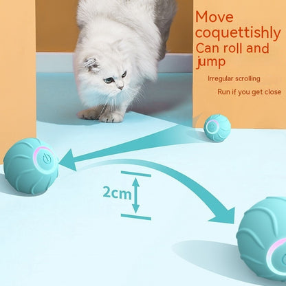 Automatic Rolling Ball Cat Toy – USB Self-Moving Interactive Teaser for Kittens