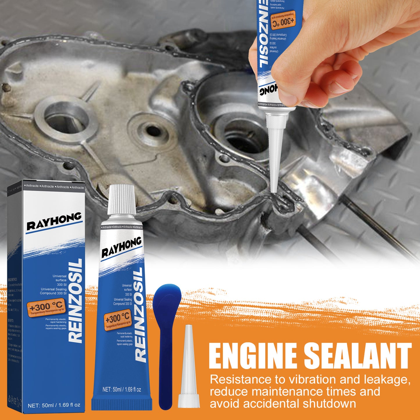 Auto Metal Fuel Tank Repair Sealant – High-Temp Silicone Bonding Glue (50ml)
