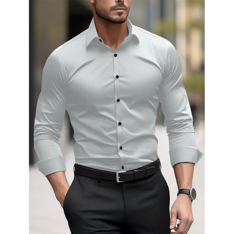 Men's Casual Long Sleeve Cardigan Shirt | Loose Fit Top