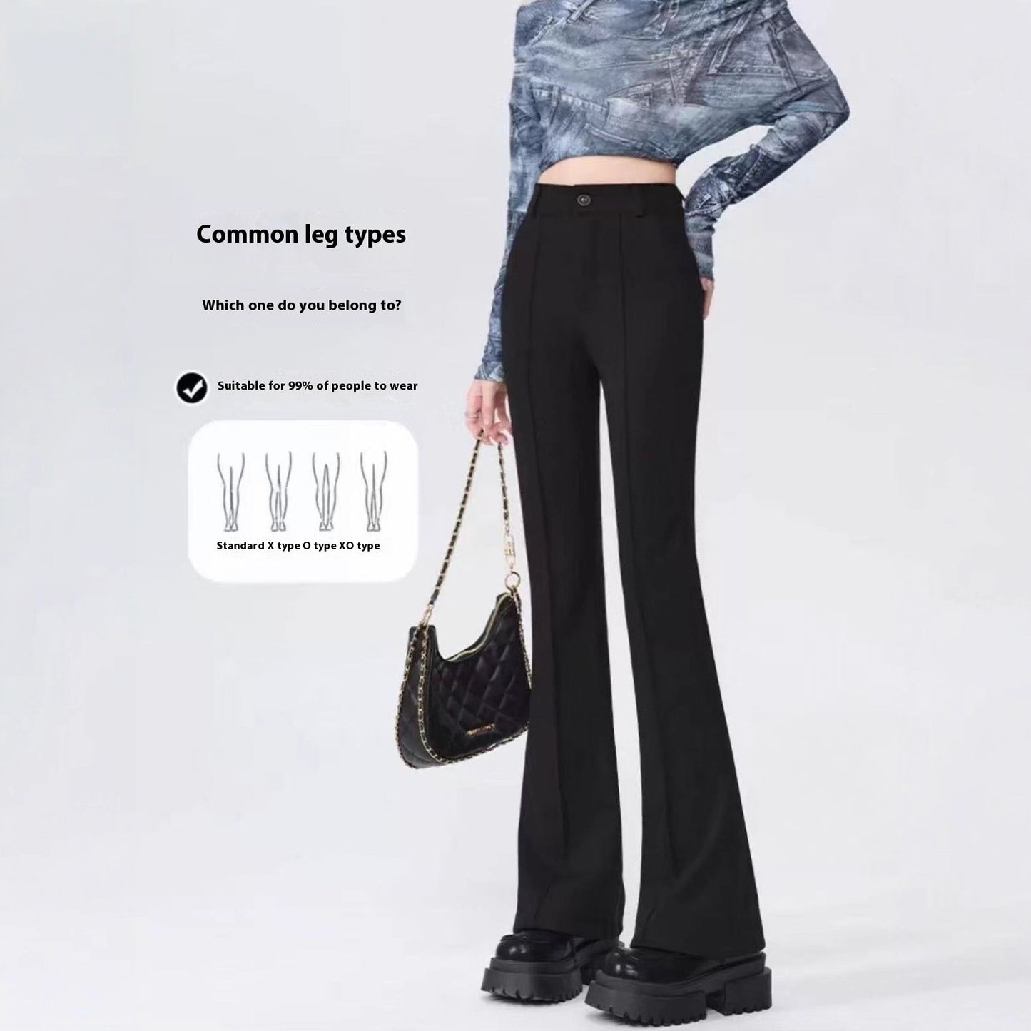 Women's High-Waist Anti-Wrinkle Flared Bootcut Pants