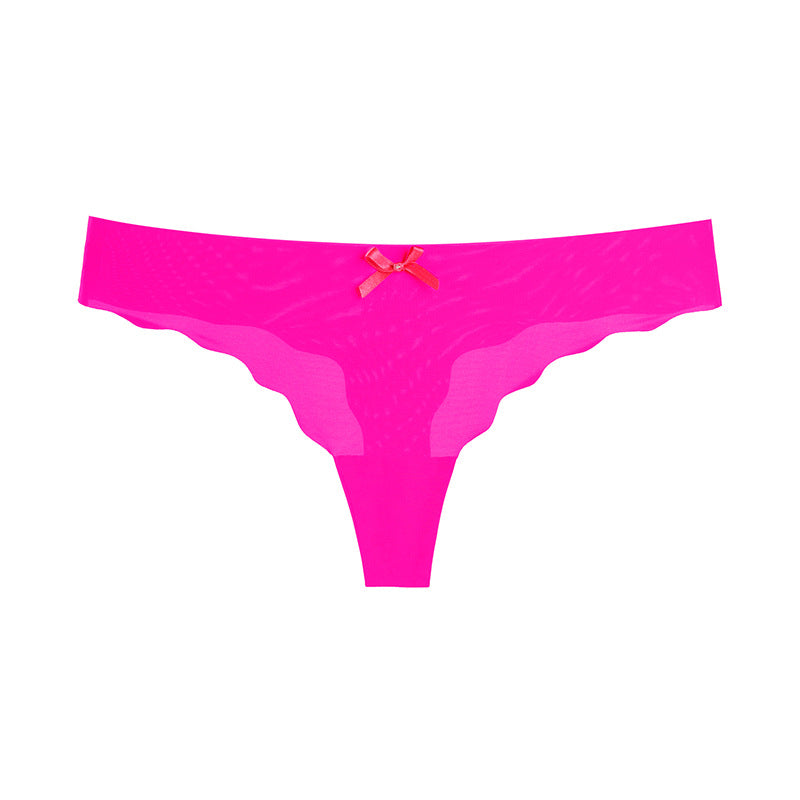 Women's Seamless Ice Silk Thong – Low Rise T-Back Underwear