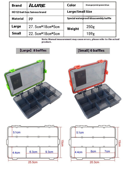Waterproof Fishing Lure Storage Box – PP Tackle Box, 2 Sizes & 4 Colors (225mm & 275mm)