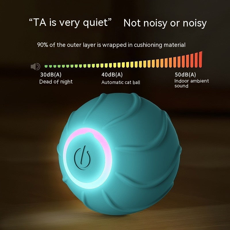 Automatic Rolling Ball Cat Toy – USB Self-Moving Interactive Teaser for Kittens