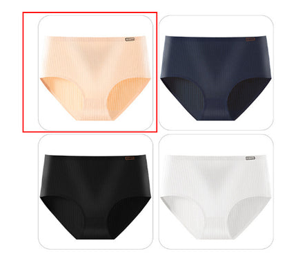 Women's High-Waist Breathable Thong Underwear – Solid Color
