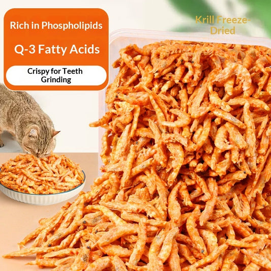 Freeze-Dried Antarctic Krill Cat Treats – All Life Stages | 4 Size Options
