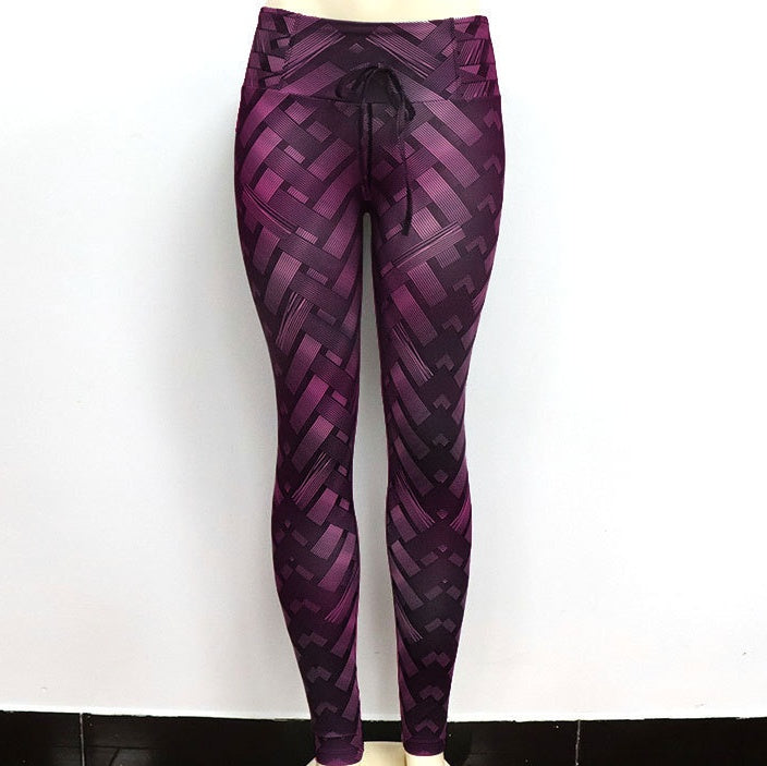 Women's High-Waist Push-Up Printed Yoga Leggings
