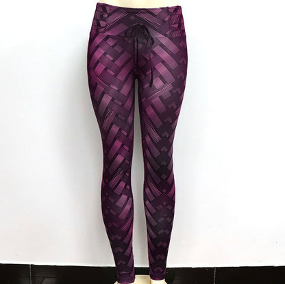 Women's High-Waist Push-Up Printed Yoga Leggings