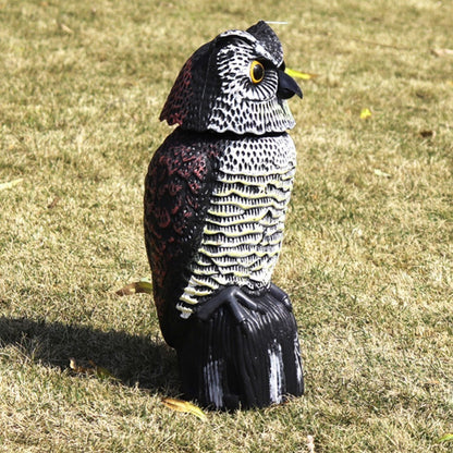 Realistic Owl Hunting Decoy – Electric 360° Rotating Head or Standard (16x15x38.5cm)