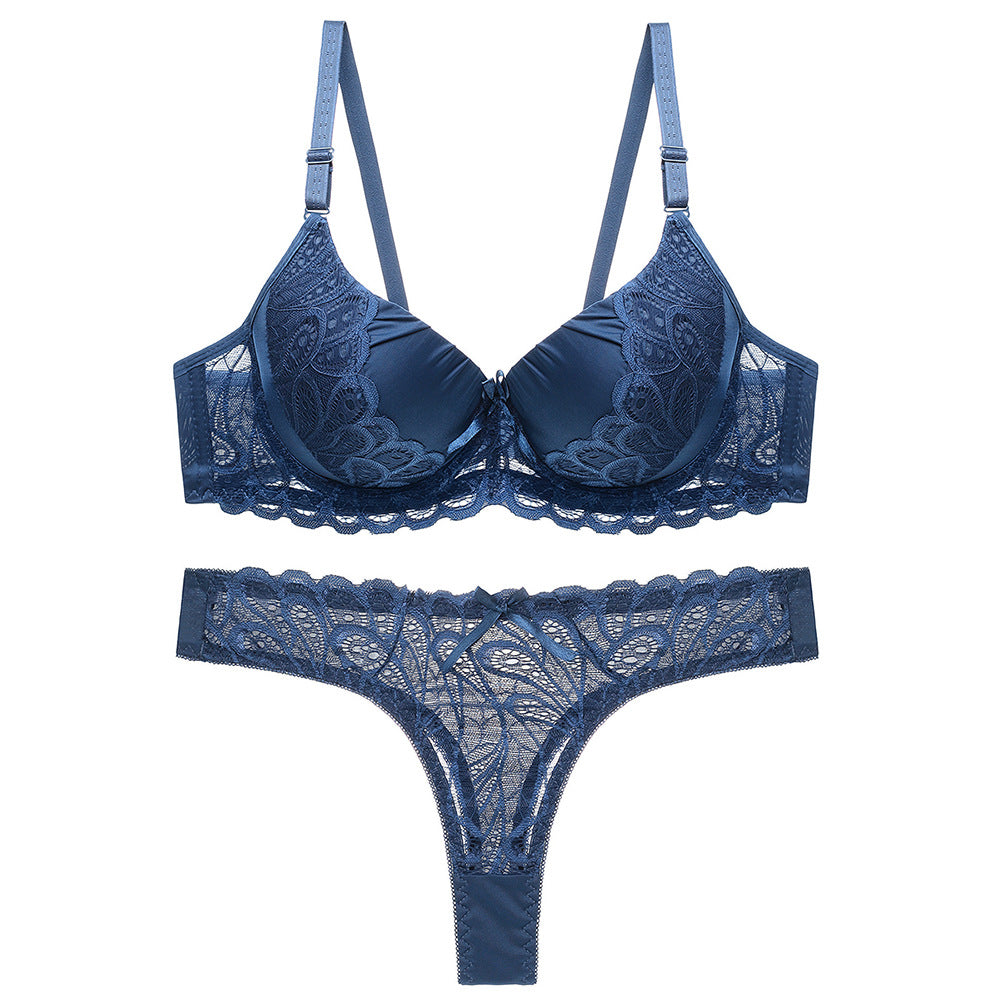 Women's Nylon Lace Lingerie Set – Bra & Panty with Matching Bottoms | S–XL