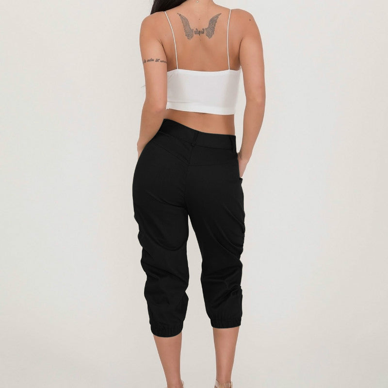 Women's Cropped Harem Pants – Relaxed Casual Style