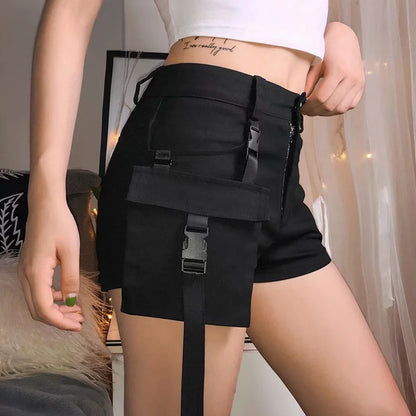 Women's Retro Cargo-Style Cotton Shorts – Workwear Inspired Casual