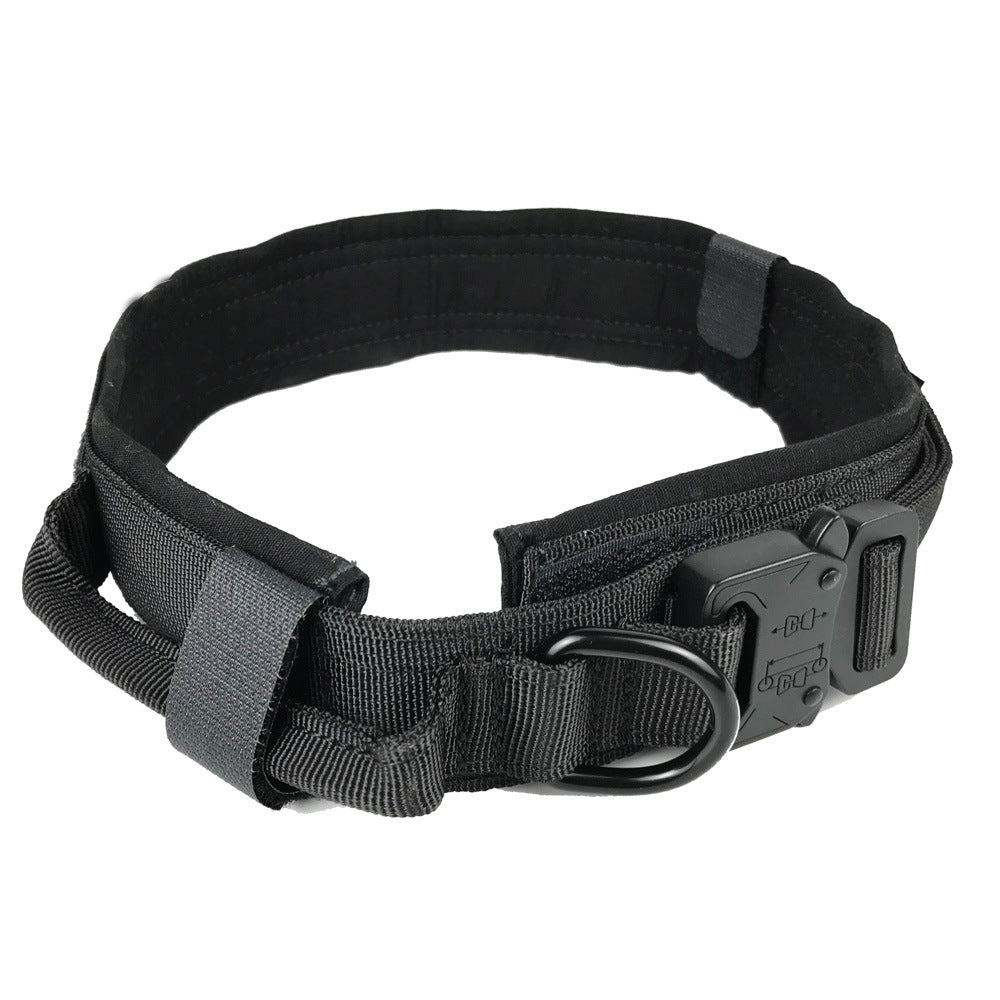 Tactical Dog Collar – 1000D Nylon, Double Buckle Safety | 4 Colors, M–XL