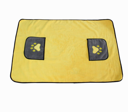 Super Absorbent Pet Bath Towel – 800g Microfiber, Fast Drying