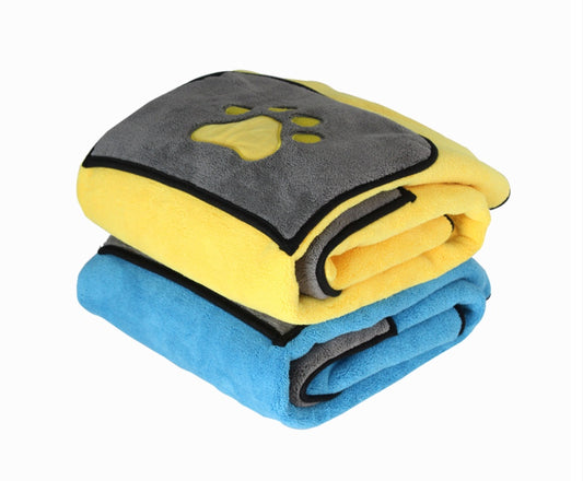 Super Absorbent Pet Bath Towel – 800g Microfiber, Fast Drying