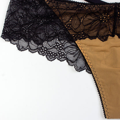 Women's Ice Silk Low-Waist Briefs with Lace Straps