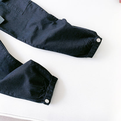 Women's High-Waist Multi-Pocket Straight-Leg Pants