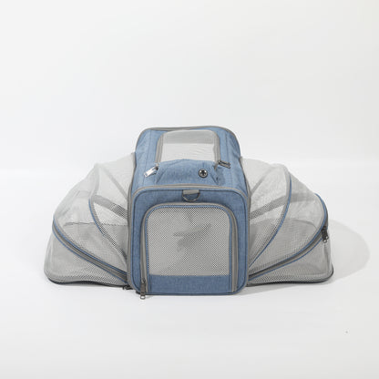 Extendable Breathable Pet Carrier Bag – Large Capacity Oxford Cloth