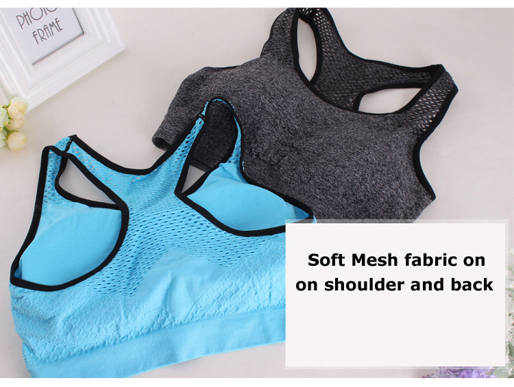 Women's Mesh Sports Bra – Quick-Dry Yoga & Running Vest