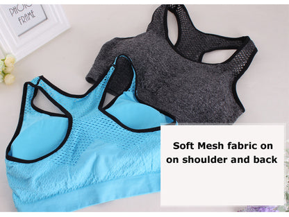 Women's Mesh Sports Bra – Quick-Dry Yoga & Running Vest