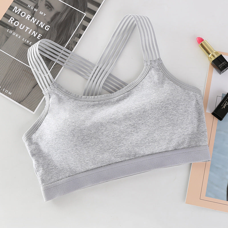 Women's Cotton Stretch Crop Sports Bra