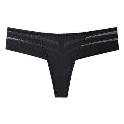 Women's Lace Edge Seamless Low-Rise T-Back Thong