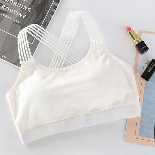 Women's Cotton Stretch Crop Sports Bra