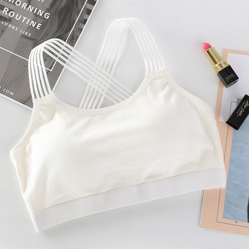 Women's Cotton Stretch Crop Sports Bra