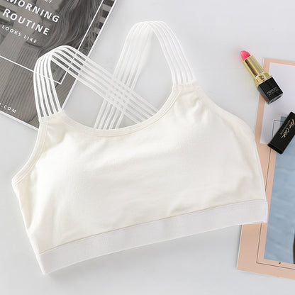 Women's Cotton Stretch Crop Sports Bra