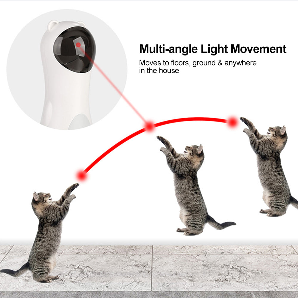 Automatic Bear Laser Cat Toy – LED Red Laser with Auto Timer