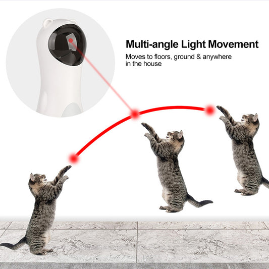 Automatic Bear Laser Cat Toy – LED Red Laser with Auto Timer