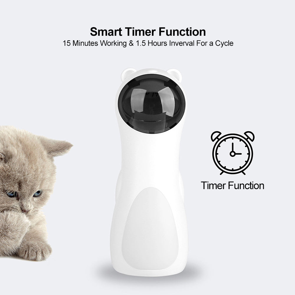Automatic Bear Laser Cat Toy – LED Red Laser with Auto Timer