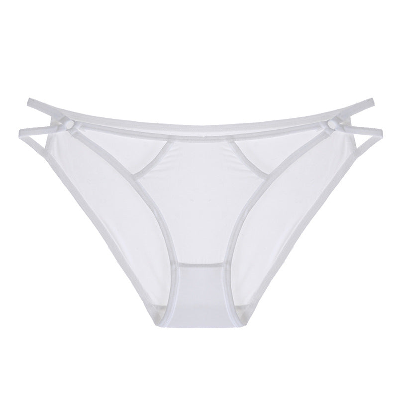 Women's French Lace Low-Rise Briefs – Elegant No-Show Underwear | One Size