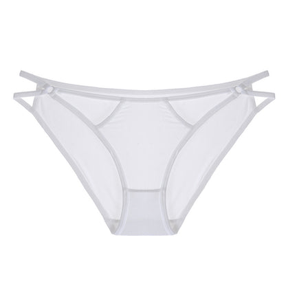Women's French Lace Low-Rise Briefs – Elegant No-Show Underwear | One Size