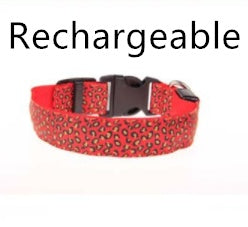 LED Light-Up Dog Collar – Adjustable Safety Collar for Night Walks
