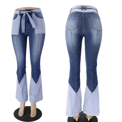 Women's High-Waist Distressed Bootcut Flare Jeans
