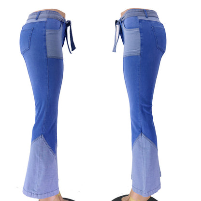 Women's High-Waist Distressed Bootcut Flare Jeans