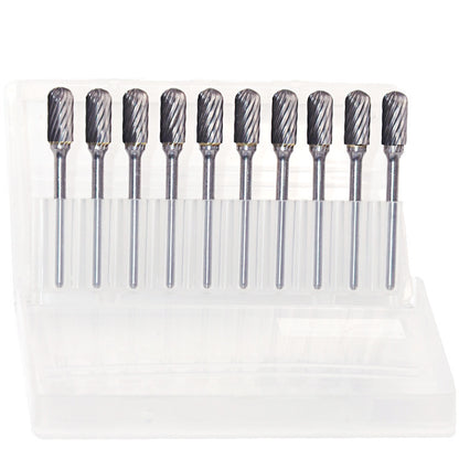 10-Piece Tungsten Carbide Rotary Burr Set – 6mm x 3mm Shank, Multi-Material Milling Cutter