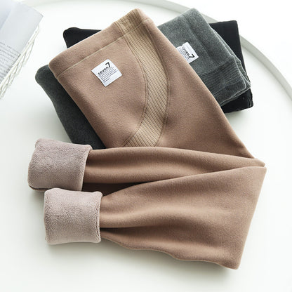 Women's Warm Cotton Maternity Leggings – Fall & Winter, 4 Colors, Sizes M–XL