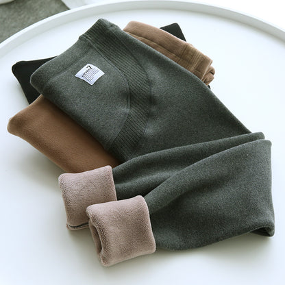 Women's Warm Cotton Maternity Leggings – Fall & Winter, 4 Colors, Sizes M–XL