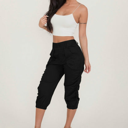 Women's Cropped Harem Pants – Relaxed Casual Style